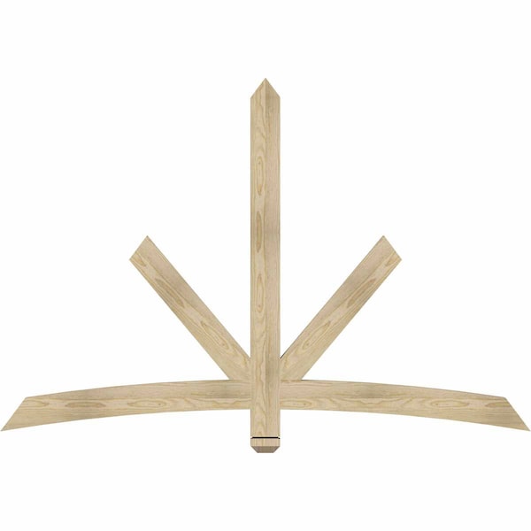 Ekena Millwork Alberta Rough Sawn Timber Gable Bracket, Douglas Fir, 72"W x 48"H x 2"D x 4"F, 16/12 Pitch GBW072X48X0204ALB00RDF - main